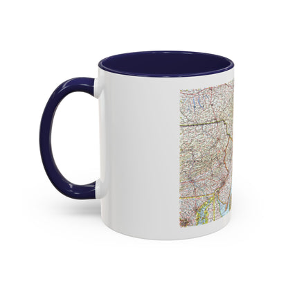 USA - Washington to Boston (1962) (Map) Accent Coffee Mug