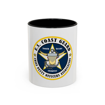 USCG South Texas CPOA (U.S. Coast Guard) Accent Coffee Mug