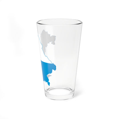 Flag map of Bavaria striped (Germany) Pint Glass 16oz