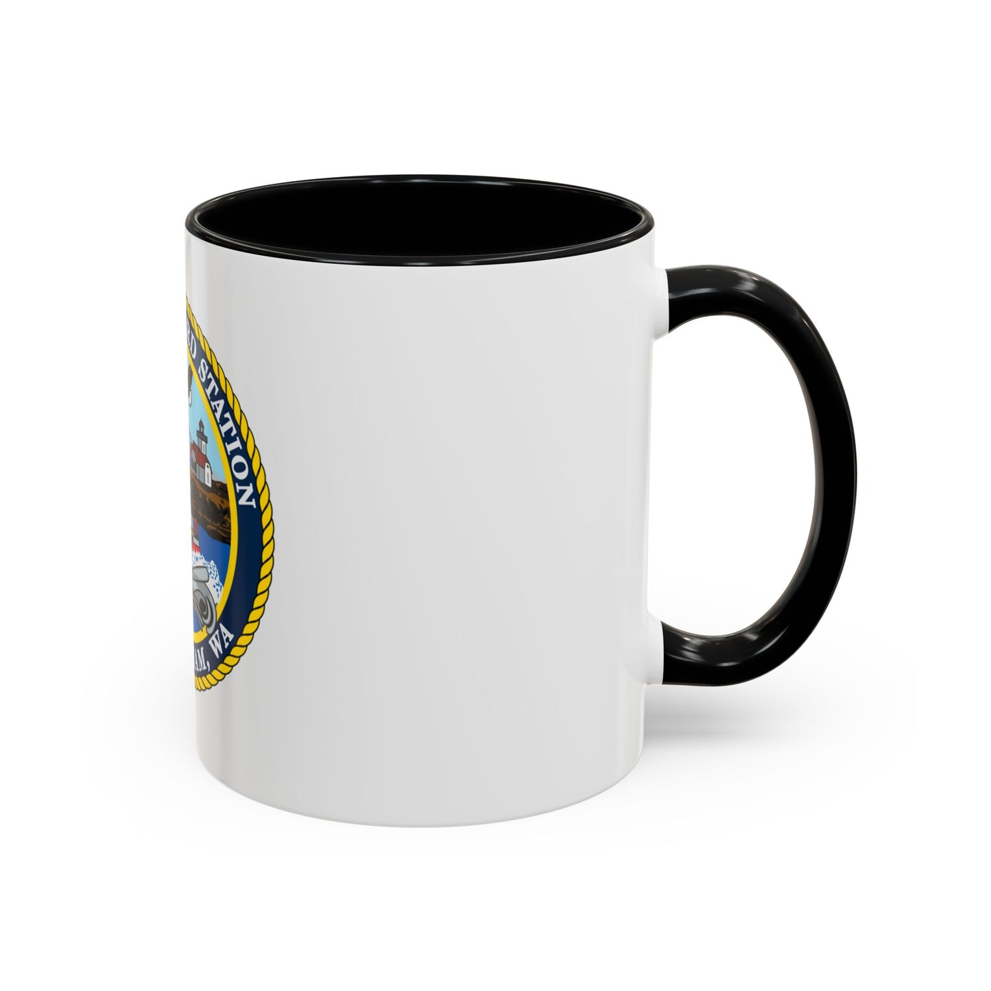 USCG Station Bellingham WA (U.S. Coast Guard) Accent Coffee Mug