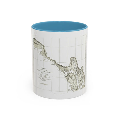 America - NorthWest Coast (1898) (Map) Accent Coffee Mug