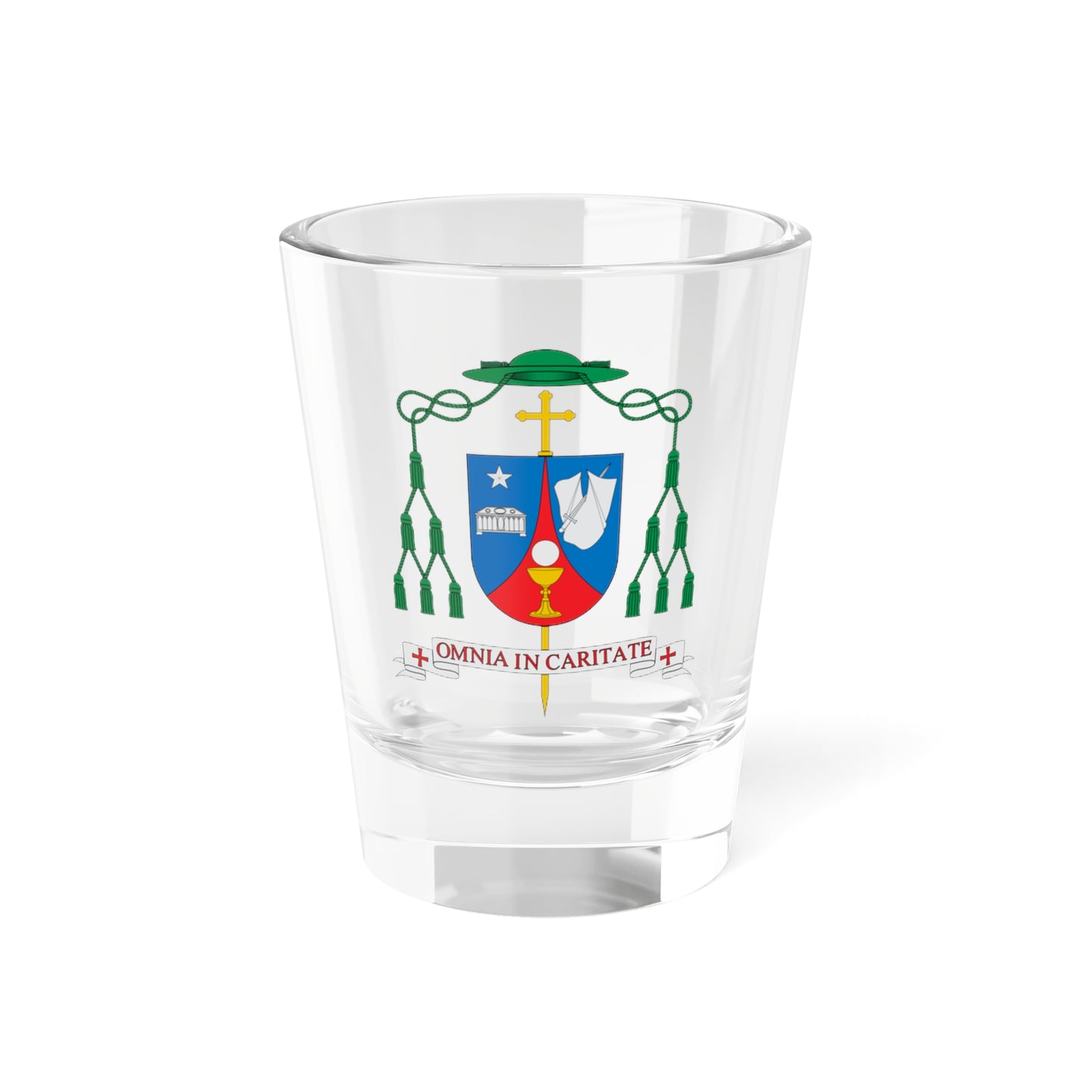 Escudo del obispo Leonardo Lemos (Spain) (Coat of Arms) Shot Glass 1.5oz
