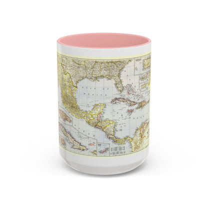 Central America - The Caribbean (1947) (Map) Accent Coffee Mug