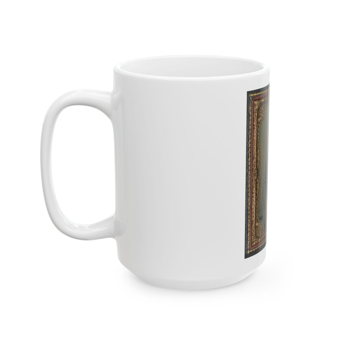 Major Charles Jones Green Of Co. A, 47th Virginia Infantry Regiment, In Uniform With Carved Cane (U.S. Civil War) White Coffee Mug