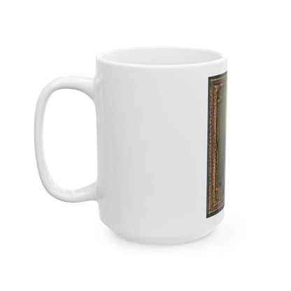 Major Charles Jones Green Of Co. A, 47th Virginia Infantry Regiment, In Uniform With Carved Cane (U.S. Civil War) White Coffee Mug
