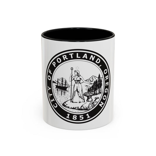 Seal of Portland Oregon - Accent Coffee Mug