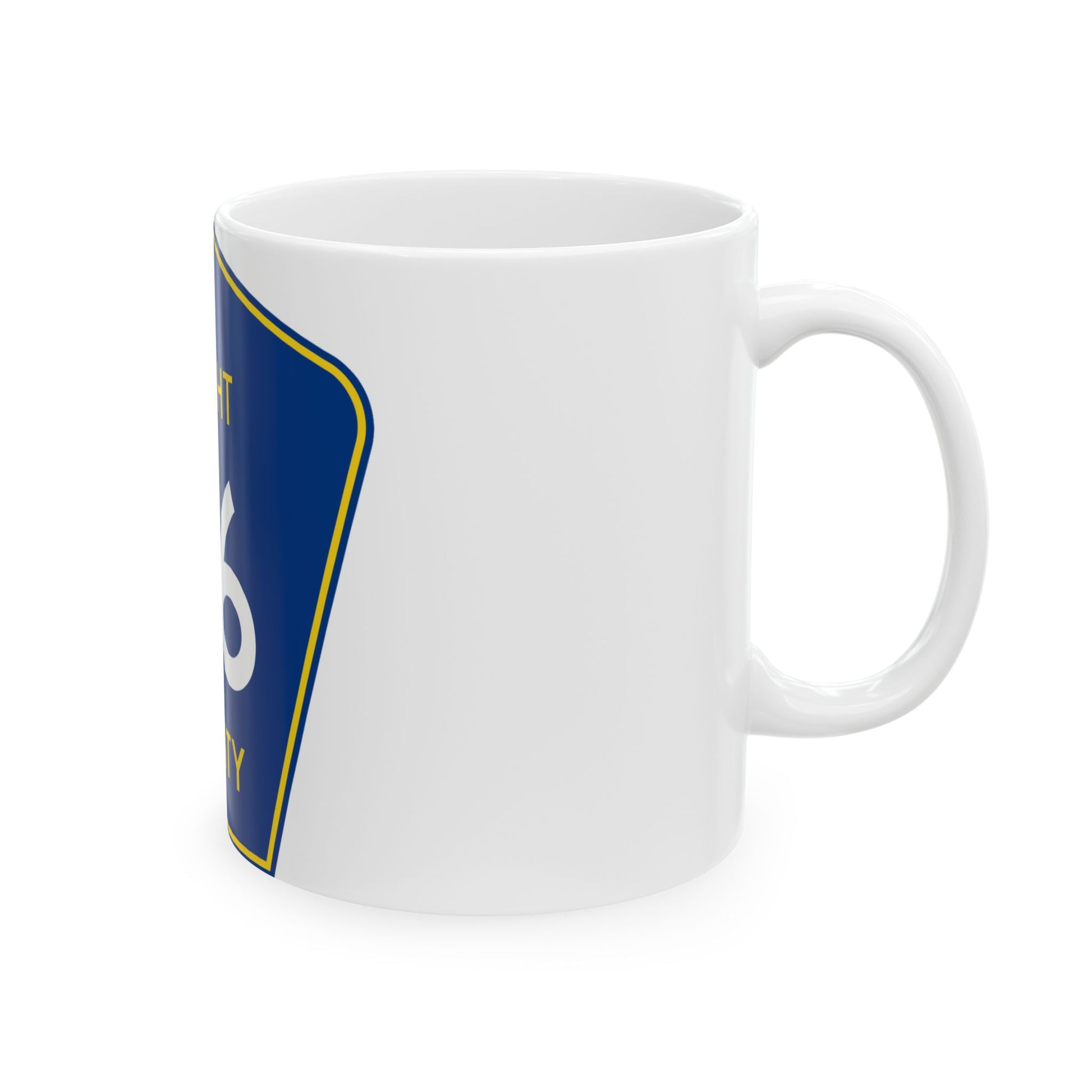Wright County Route 36 (Minnesota) (Road Sign) White Coffee Mug-Go Mug Yourself