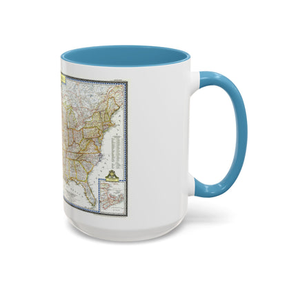 USA - The United States (1951) (Map) Accent Coffee Mug