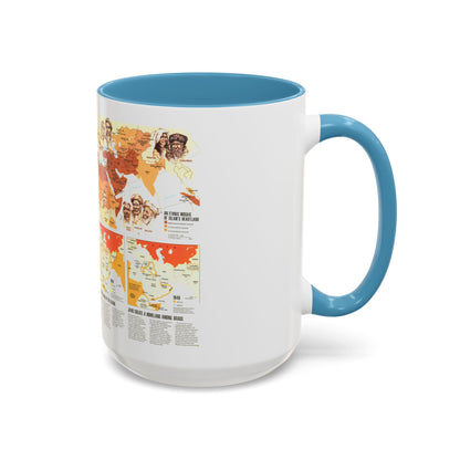 Middle East - Two Centuries of Conflict (1980) (Map) Accent Coffee Mug