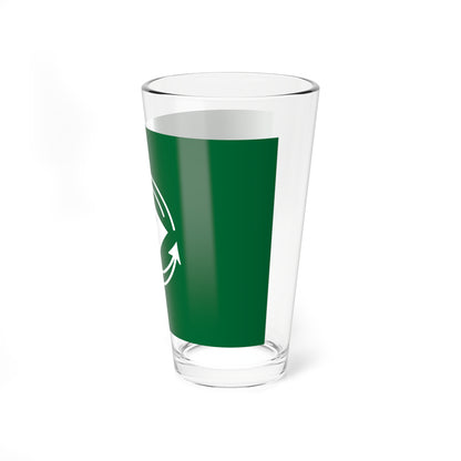 Flag of Yomogita Aomori no text (Japan) Pint Glass 16oz