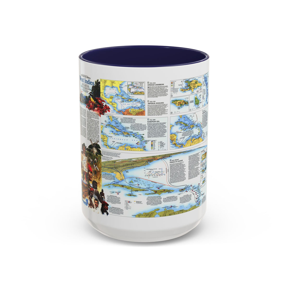 West Indies 2 (1987) (Map) Accent Coffee Mug