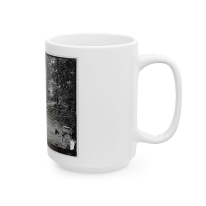 Chickahominy River, Va. Grapevine Bridge Built May 27-28, 1862, By The 5th New Hampshire Infantry Under Col. Edward E. Cross (U.S. Civil War) White Coffee Mug