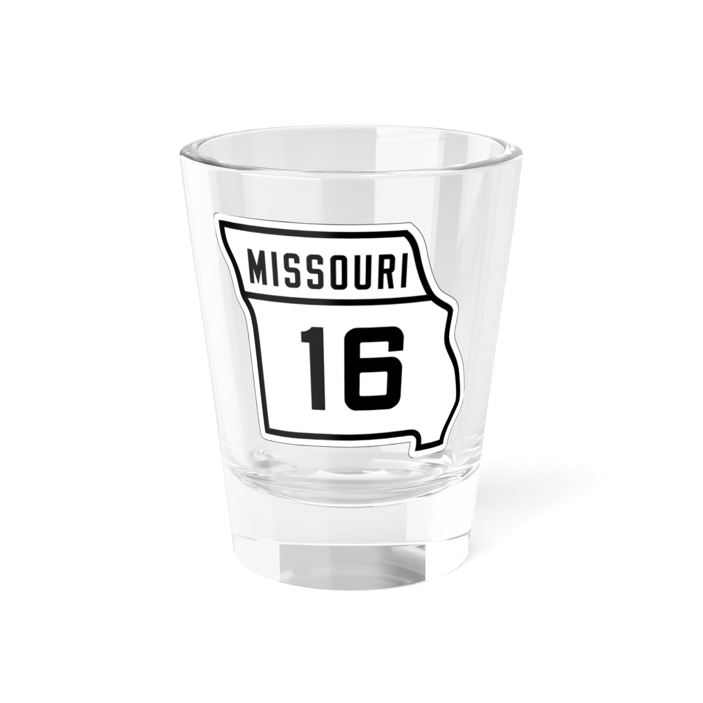 MO-16 1926 (Missouri) (Road Sign) Shot Glass 1.5oz