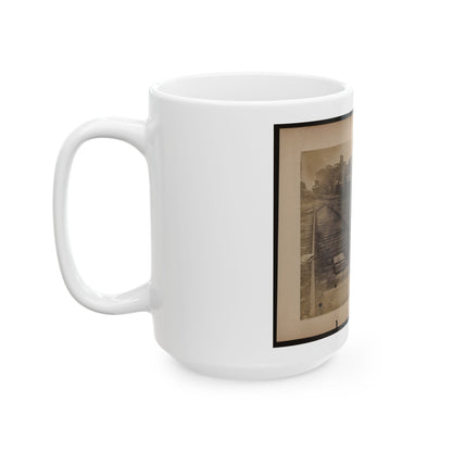 Railroad Construction Worker Straightening Track (U.S. Civil War) White Coffee Mug