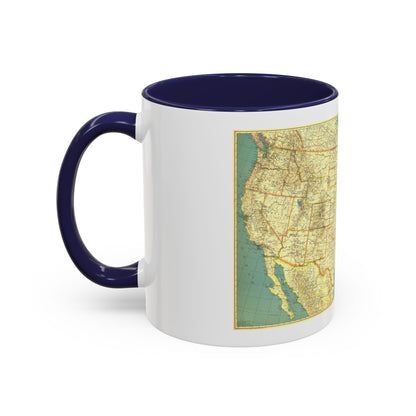 USA - The United States (1933) (Map) Accent Coffee Mug