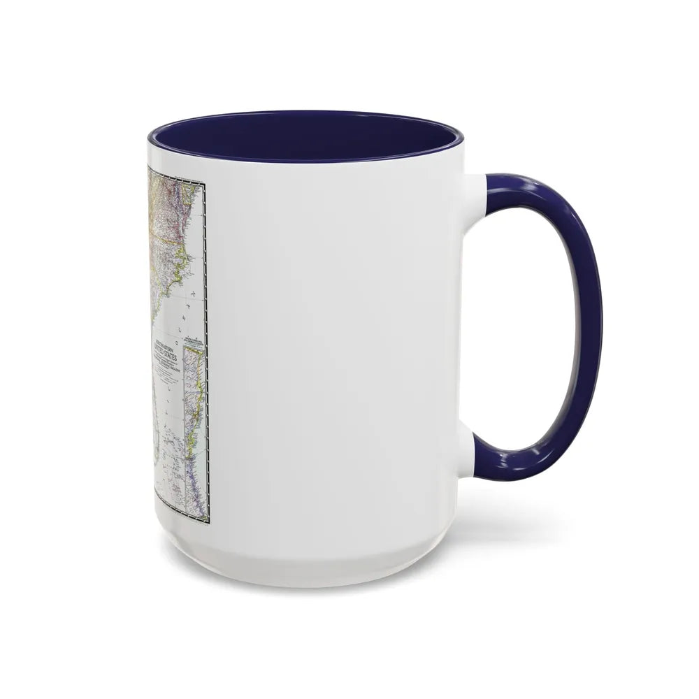 USA - Southeastern (1947) (Map) Accent Coffee Mug-Go Mug Yourself