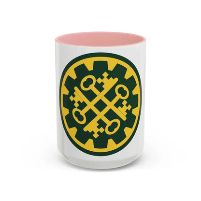177th Military Police Brigade (U.S. Army) Accent Coffee Mug 15oz Pink - Go Mug Yourself