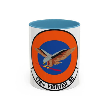 178 Fighter Squadron (U.S. Air Force) Accent Coffee Mug 11oz Light Blue - Go Mug Yourself
