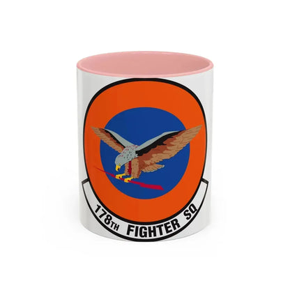 178 Fighter Squadron (U.S. Air Force) Accent Coffee Mug 11oz Pink - Go Mug Yourself