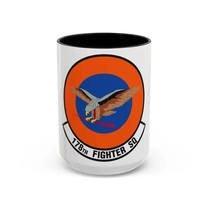 178 Fighter Squadron (U.S. Air Force) Accent Coffee Mug 15oz Black - Go Mug Yourself