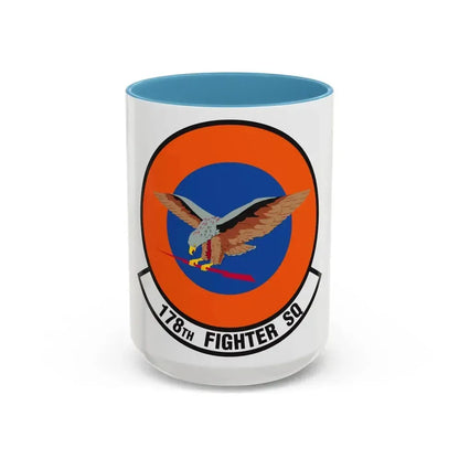 178 Fighter Squadron (U.S. Air Force) Accent Coffee Mug 15oz Light Blue - Go Mug Yourself