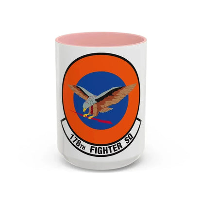 178 Fighter Squadron (U.S. Air Force) Accent Coffee Mug 15oz Pink - Go Mug Yourself