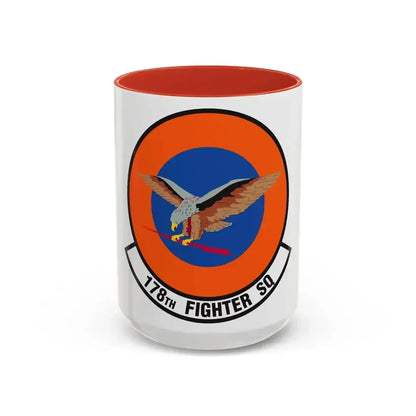 178 Fighter Squadron (U.S. Air Force) Accent Coffee Mug 15oz Red - Go Mug Yourself