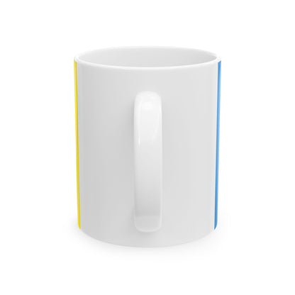 Flag of Mecklenburgische Seenplatte Germany - White Coffee Mug-Go Mug Yourself