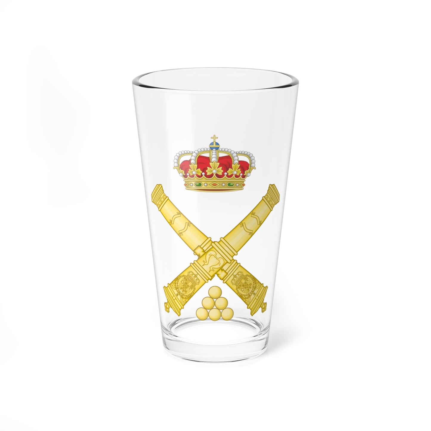Emblem of the Artillery Forces of the Spanish Army (Spain) (Coat of Arms) Pint Glass 16oz