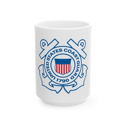 USCG Official Emblem (U.S. Coast Guard) White Coffee Mug
