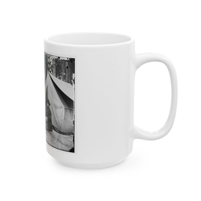 Petersburg, Va. Hospital Stewards Of 2d Division, 9th Corps, In Front Of Tents (U.S. Civil War) White Coffee Mug