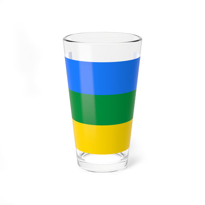 Flag of Sladkovsky rayon Tyumen oblast 2003 (Russia) Pint Glass 16oz