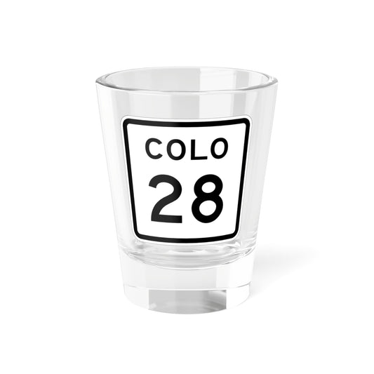 Colorado 28 1952 (Colorado) (Road Sign) Shot Glass 1.5oz-1.5oz-Go Mug Yourself