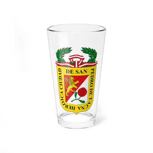 Escudo de San Pedro de Tacna (Peru) (Coat of Arms) Pint Glass 16oz