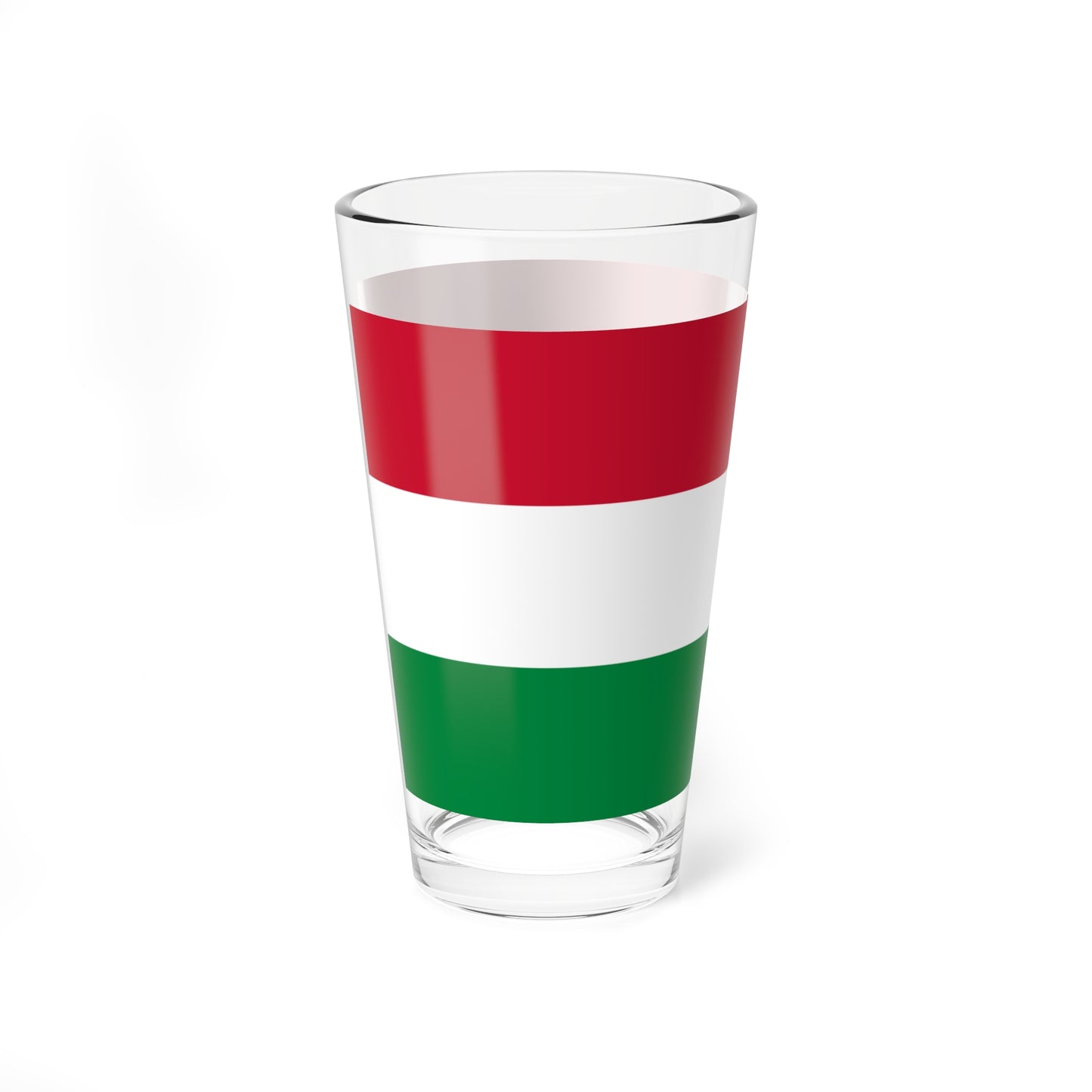 Flag of Hungary color shades variant (Hungary) Pint Glass 16oz