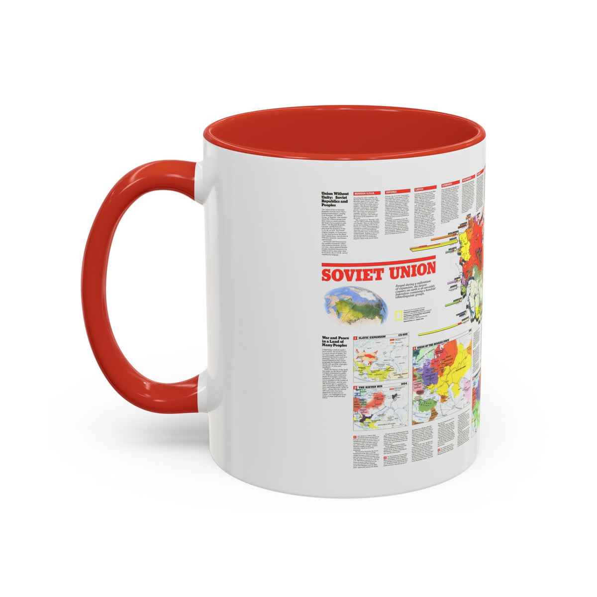 Russia - Soviet Union 2 (1990) (Map) Accent Coffee Mug