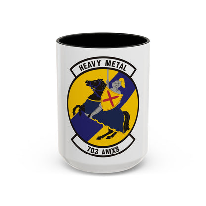 703d Aircraft Maintenance Squadron (U.S. Air Force) Accent Coffee Mug