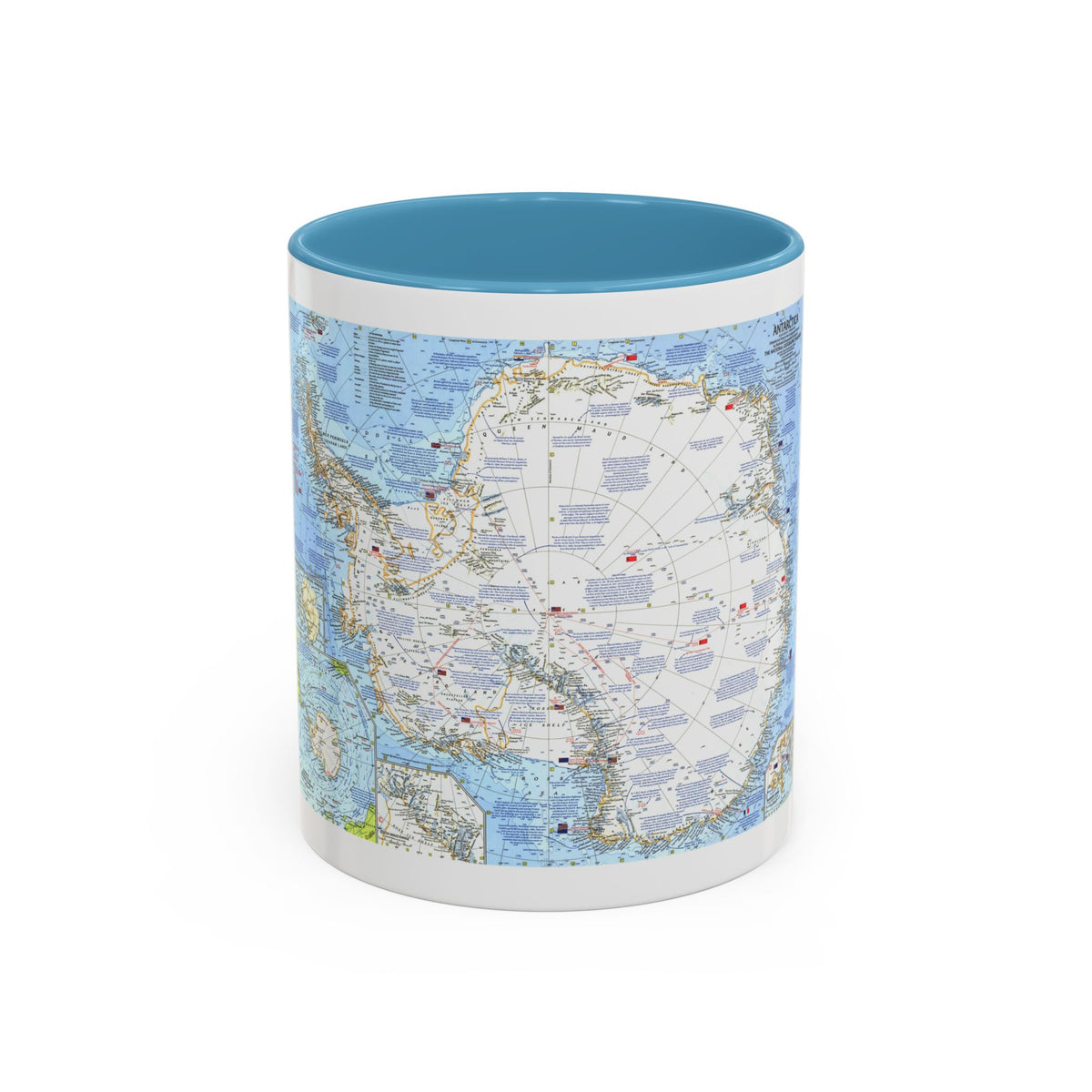 Antarctica (1963) (Map) Accent Coffee Mug