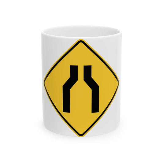 MUTCD-NY NYW3-11 (New York) (Road Sign) White Coffee Mug