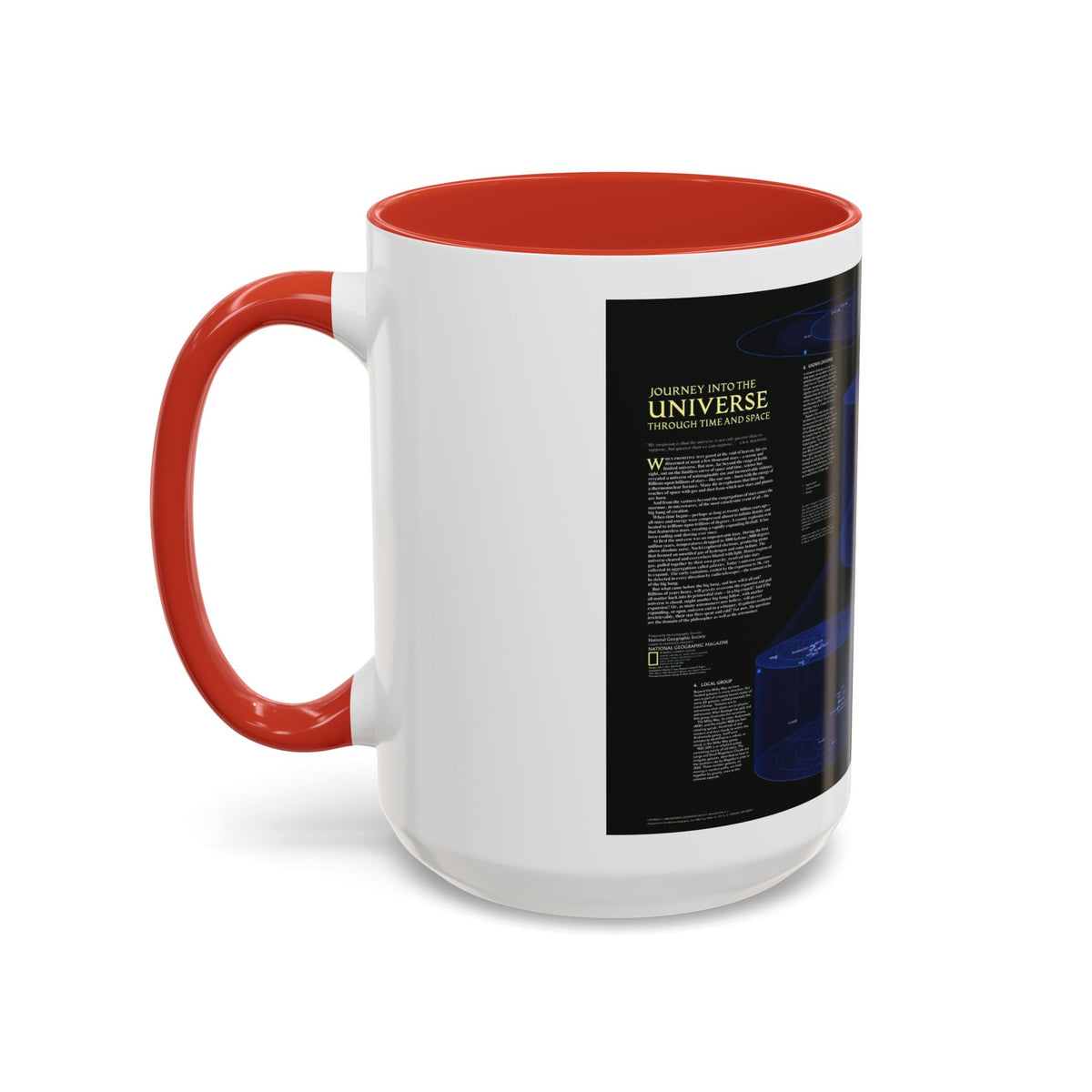 Space - The Universe - Through Time and Space (1983) (Map) Accent Coffee Mug