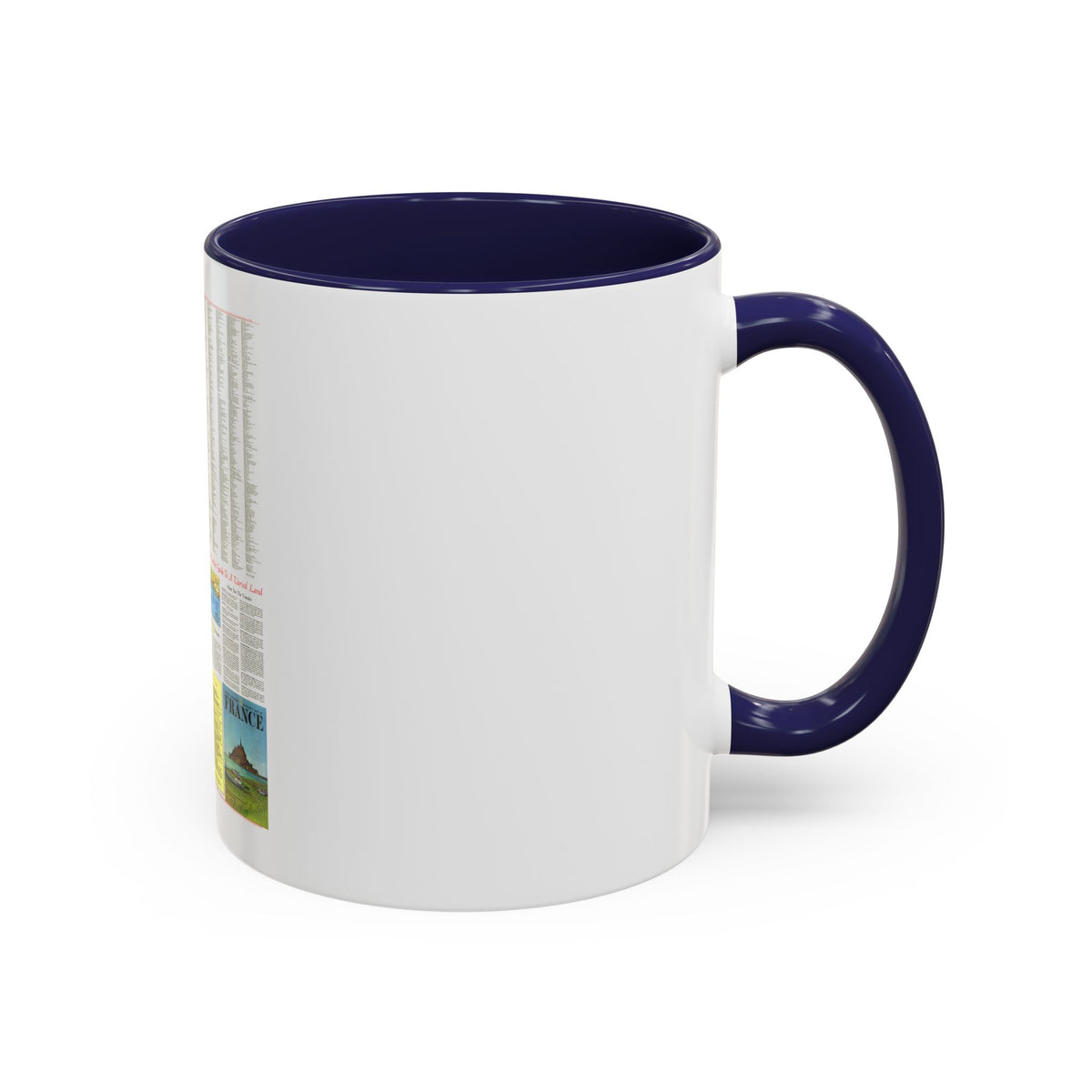 France - A Traveller's Map 2 (1971) (Map) Accent Coffee Mug