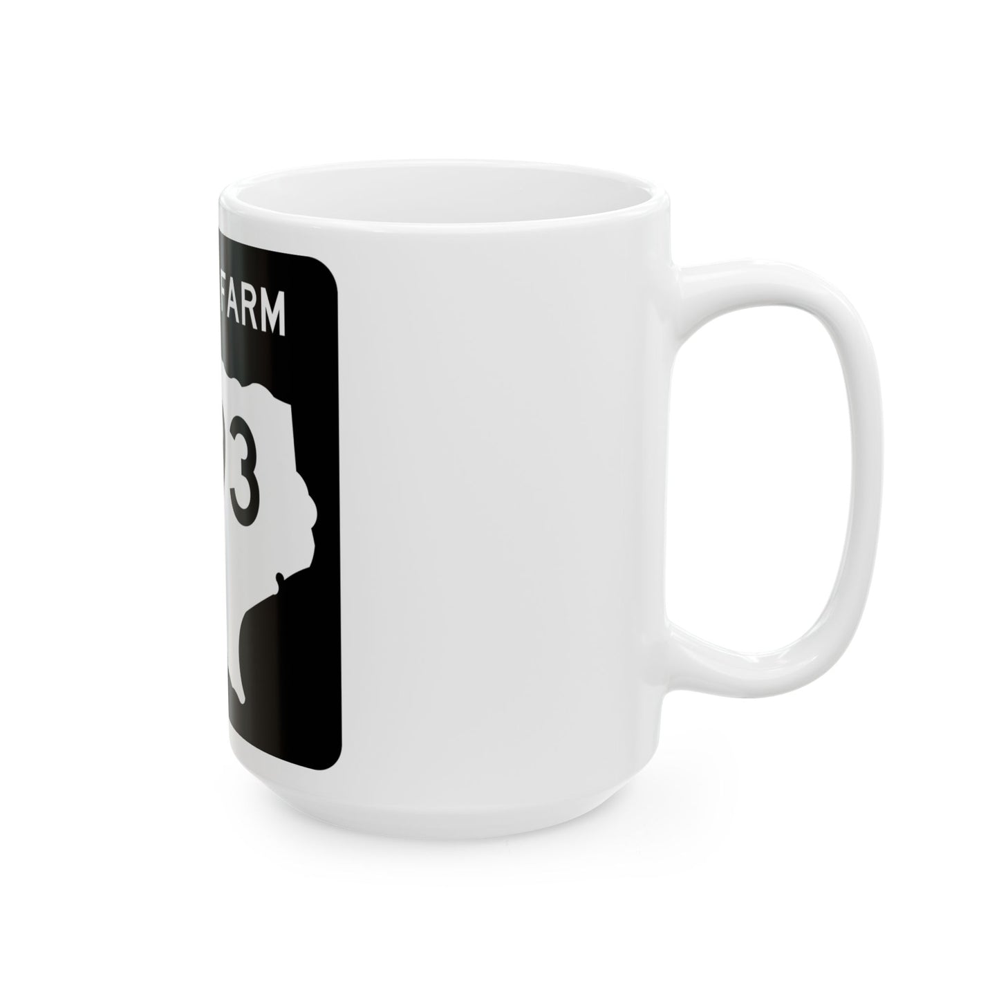Texas FM 193 (Texas) (Road Sign) White Coffee Mug-Go Mug Yourself