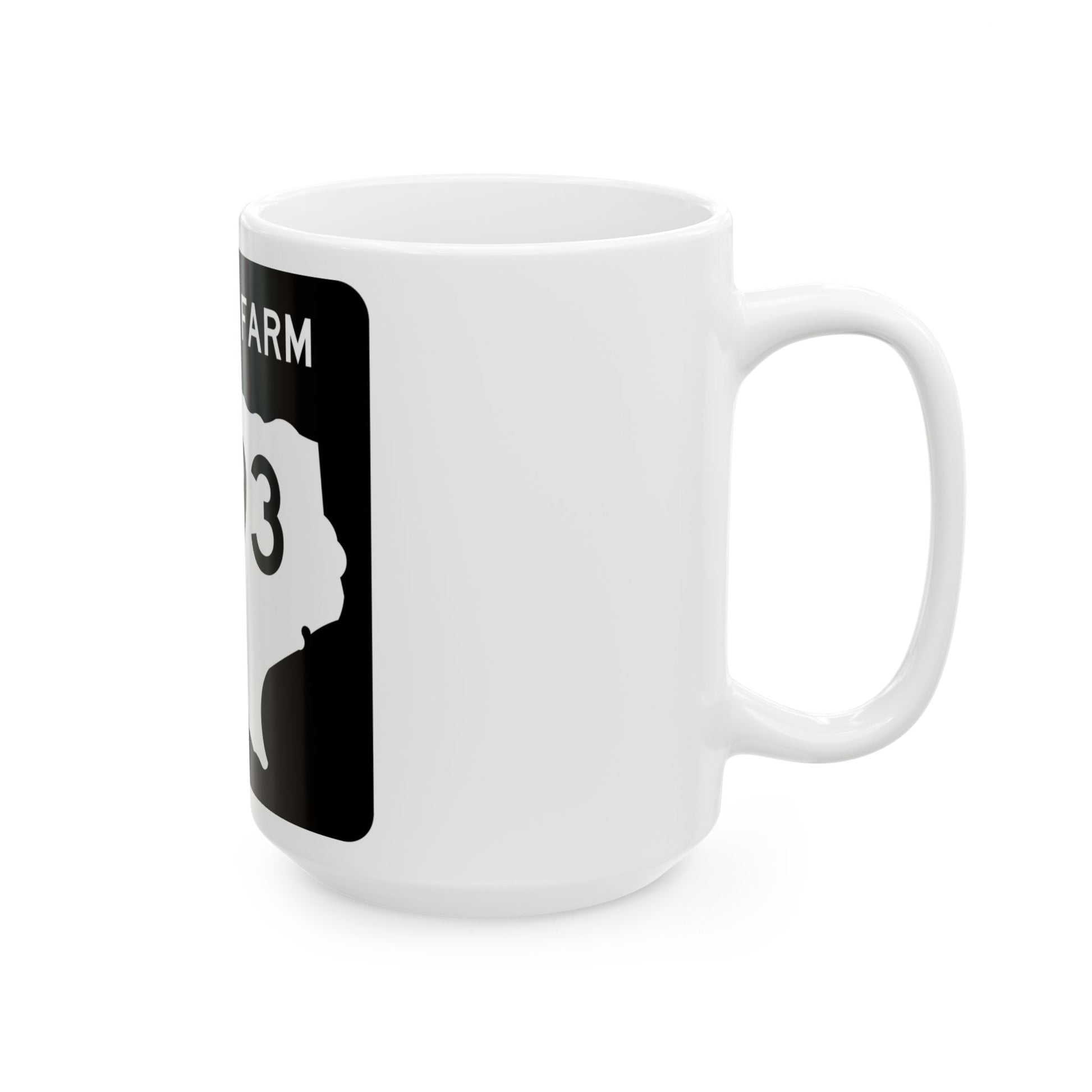 Texas FM 193 (Texas) (Road Sign) White Coffee Mug-Go Mug Yourself