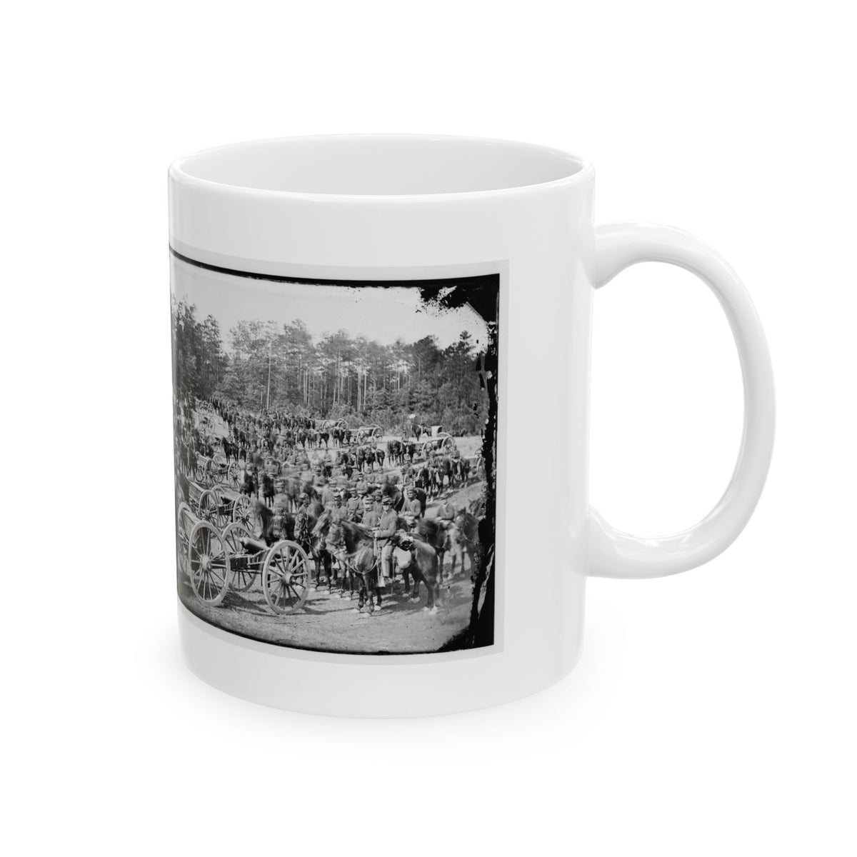 Fair Oaks, Va., Vicinity. Battery M., 2d U.S. Artillery, Commanded By Capt. Henry Benson (U.S. Civil War) White Coffee Mug
