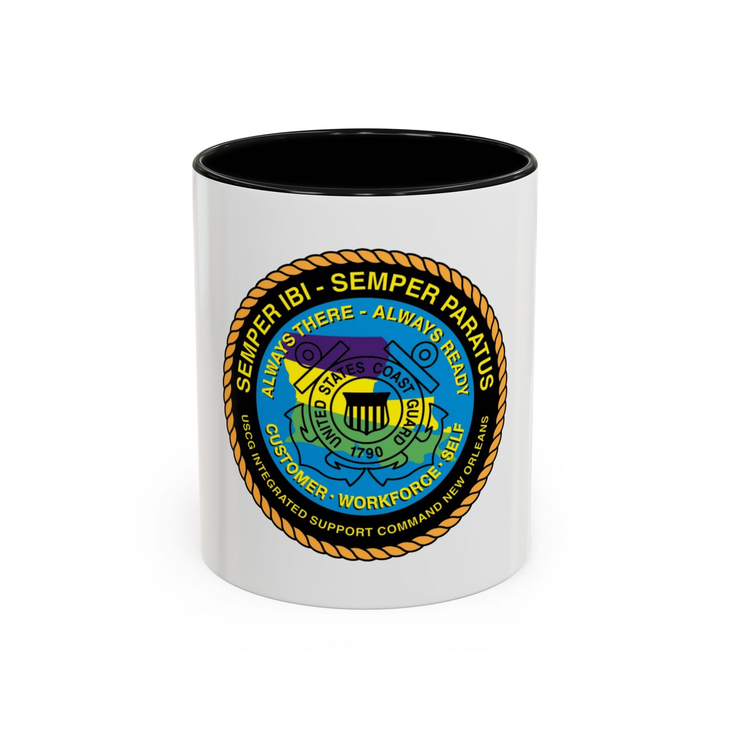 USCG ISC New Orleans (U.S. Coast Guard) Accent Coffee Mug