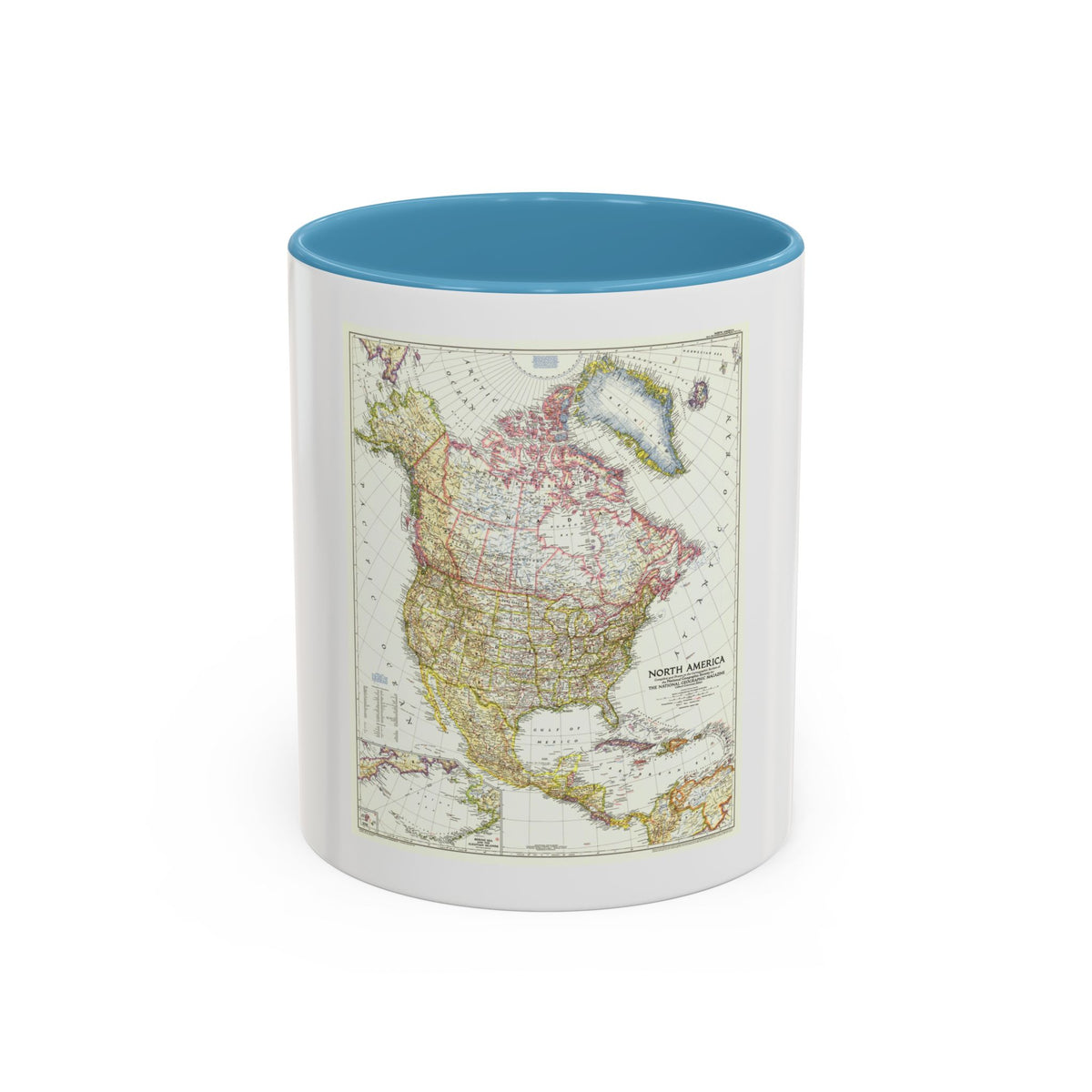 North America (1952) (Map) Accent Coffee Mug