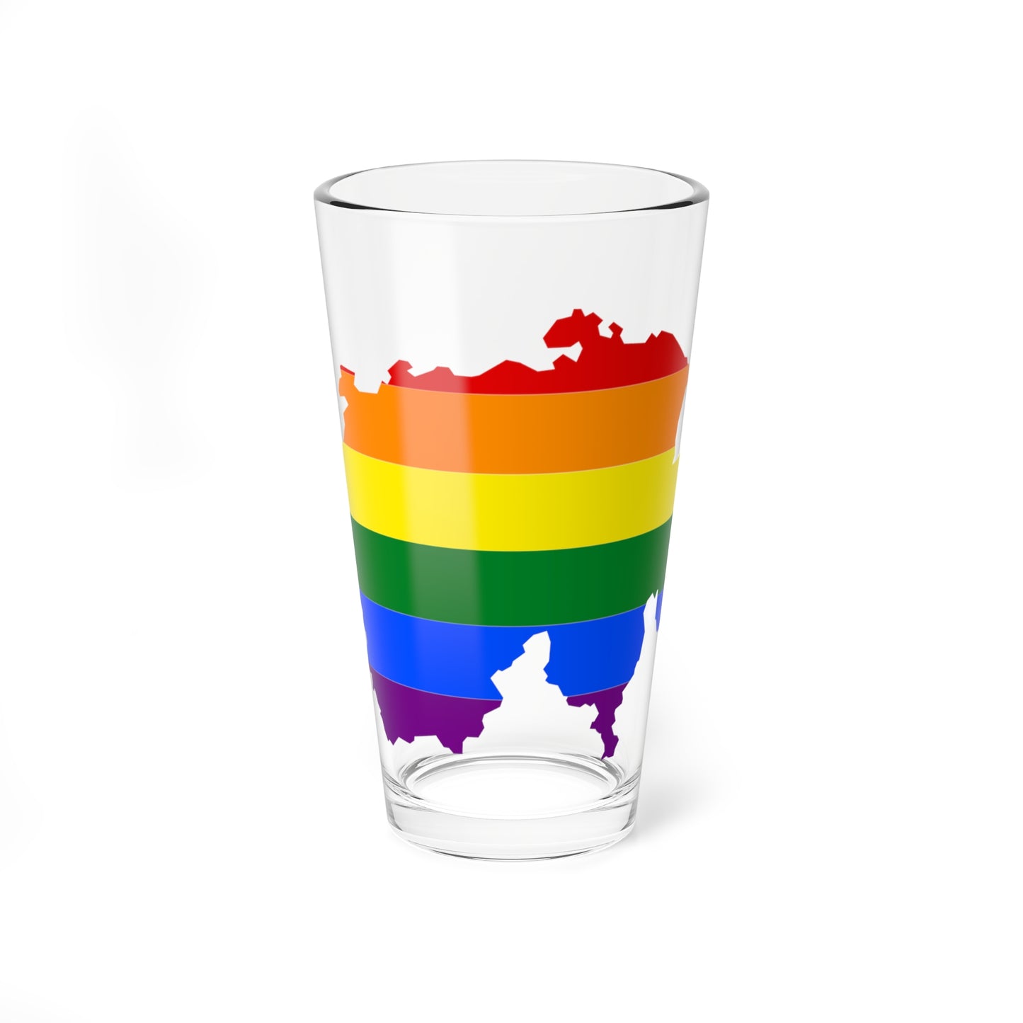 LGBT flag map of Switzerland (Switzerland) Pint Glass 16oz