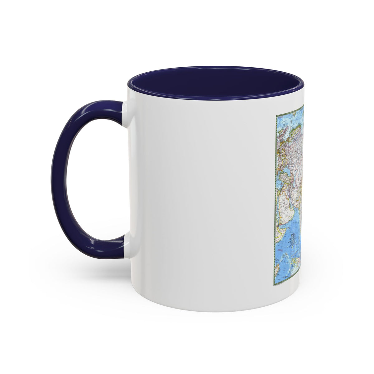 Asia (1971) (Map) Accent Coffee Mug
