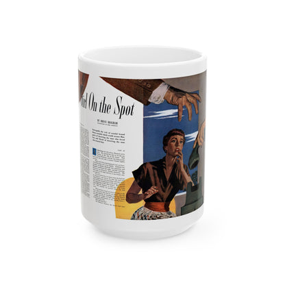 Girl On the Spot (Pt. 3), Redbook, May 1950 - White Coffee Mug