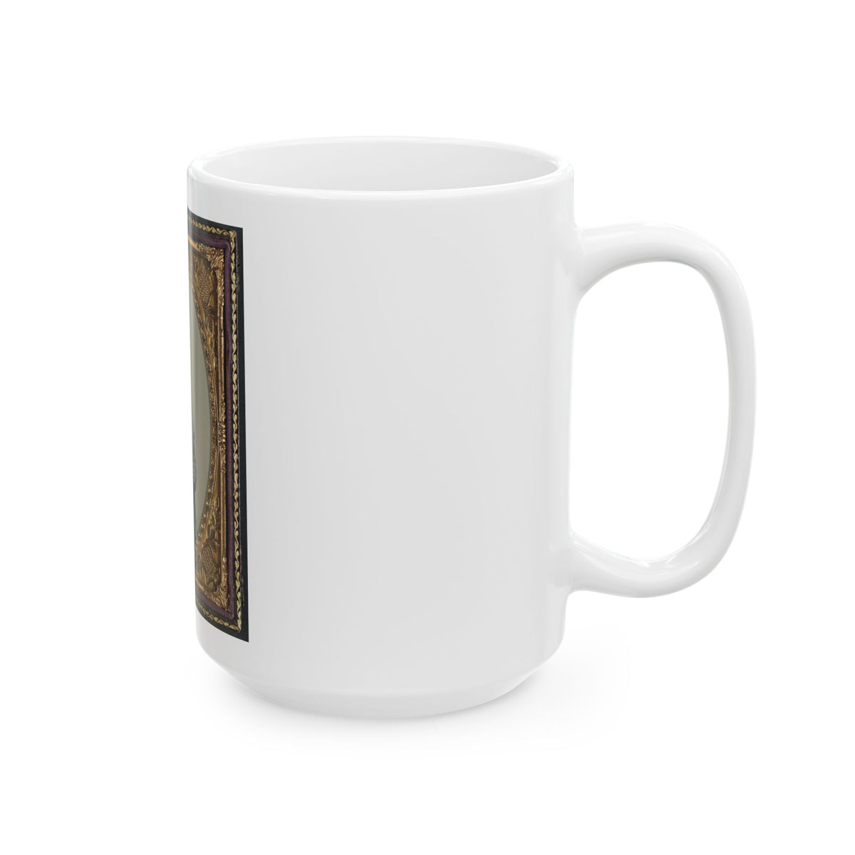 Unidentified Soldier In Confederate Infantry Uniform With Musket And Bowie Knife (U.S. Civil War) White Coffee Mug